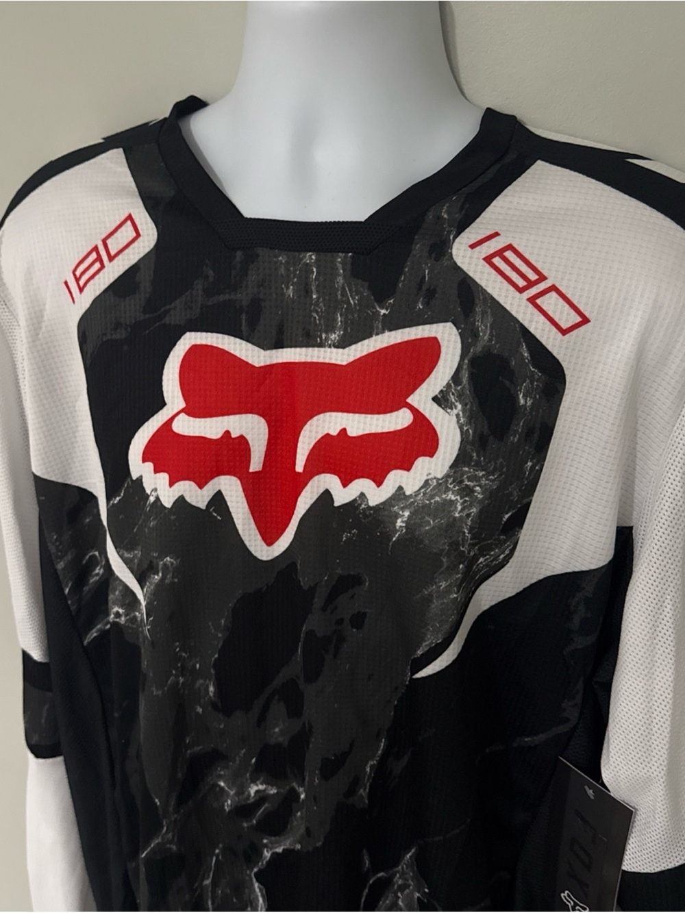 Fox Black White Red Motocross Jersey - Picture 5 of 7